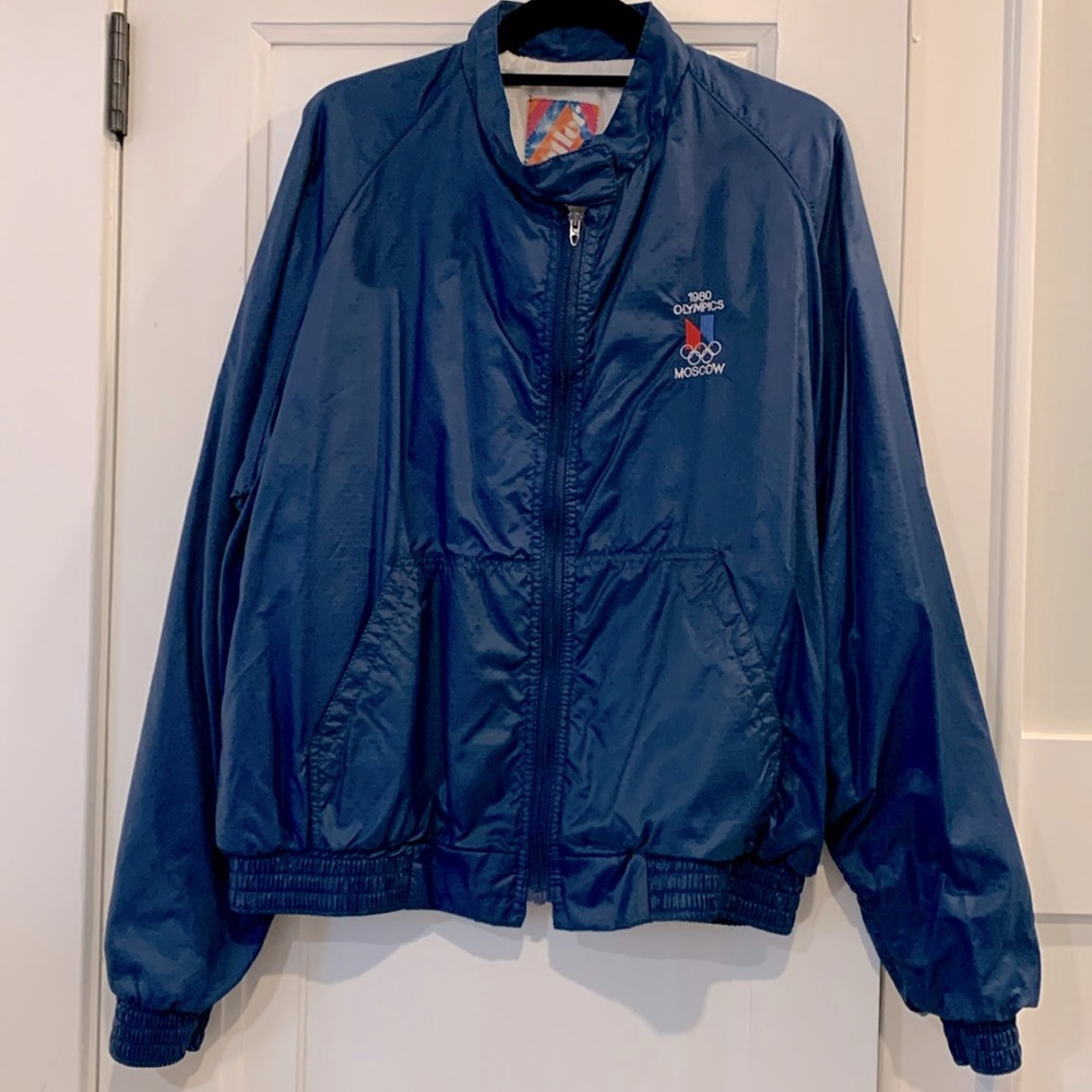 Vintage Antler Windbreaker Jacket with 1980 Olympics embroidery